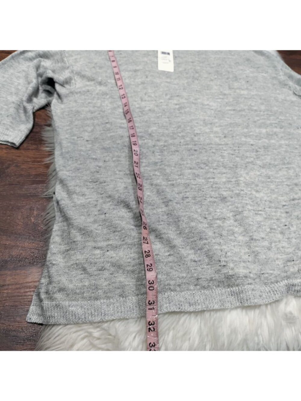 NWT Eileen Fisher Organic Linen Melange Lagenlook SZ L Mock Artsey Sweater Gray - Picture 12 of 14